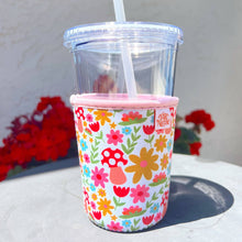 Load image into Gallery viewer, Coffee Cup Cover - Shrooms and Blooms: Small / 16oz
