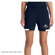 Load image into Gallery viewer, CCSC-WILDFIRE - Sport-Tek® Youth Club 5” Short -Navy