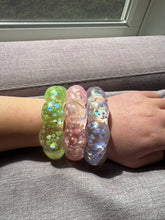 Load image into Gallery viewer, pink Feelzies™ Original Squishy Bracelet: Cotton Candy Sparkle fidget