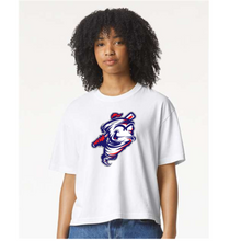 Load image into Gallery viewer, comfort colors boxy crop- Cyclones- white