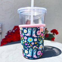 Load image into Gallery viewer, Coffee Cup Cover - Boots and Bouquets: Large / 24oz