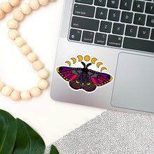 Load image into Gallery viewer, Celestial Moon Phase Moth Sticker