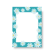 Load image into Gallery viewer, Blue and Yellow Daisy Notepad | 5x7" Notepad with 50 Tear-Off Pages | Fun, Spring Floral Notepad