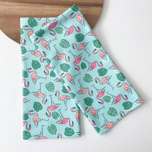 Load image into Gallery viewer, Flamingos Patterned Waffle Kitchen Dish Towel