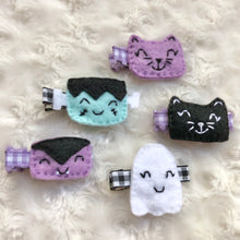 Load image into Gallery viewer, Spooky Felt Hair Clips
