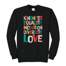 Load image into Gallery viewer, Kindness inclusion- apparel choose your style black
