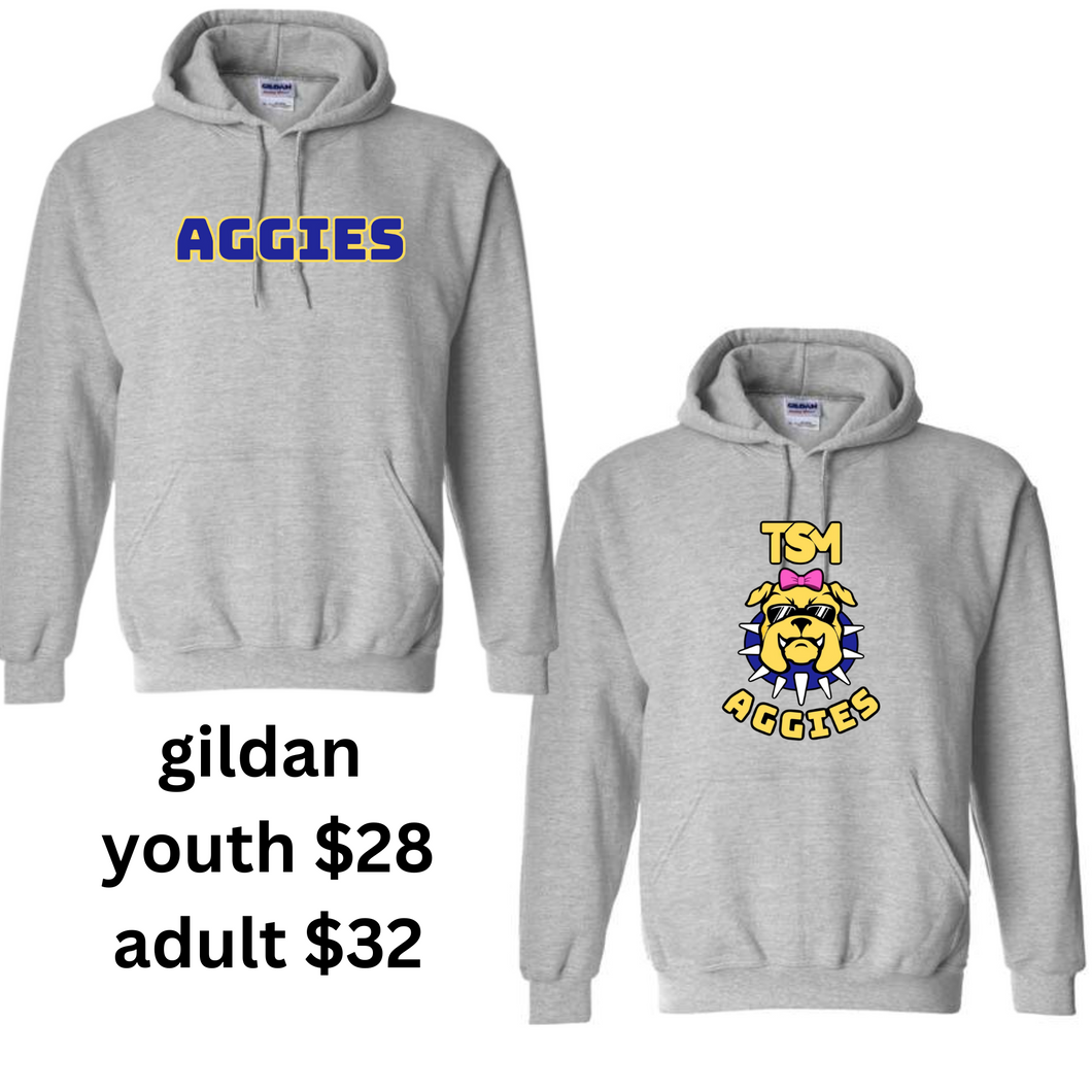 Aggie-hooded sweatshirt- youth unisex