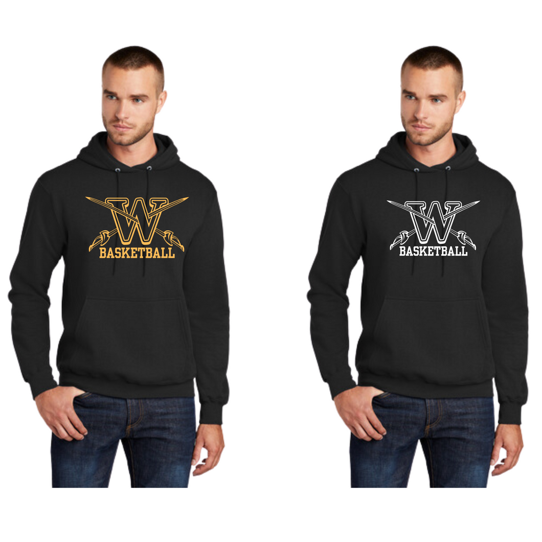 Winfield rec basketball- black unisex hoodie