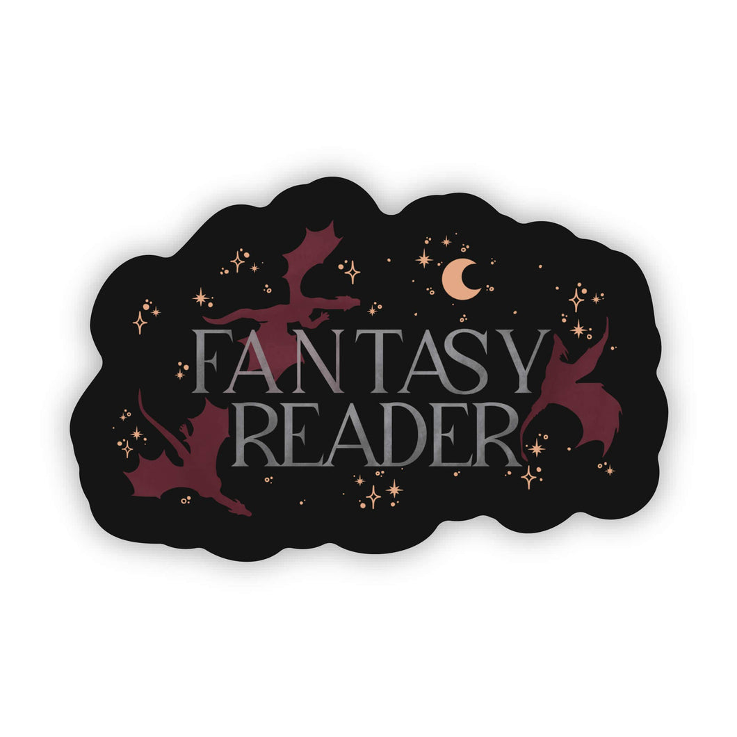 Fantasy Reader Dragon Waterproof Vinyl Sticker