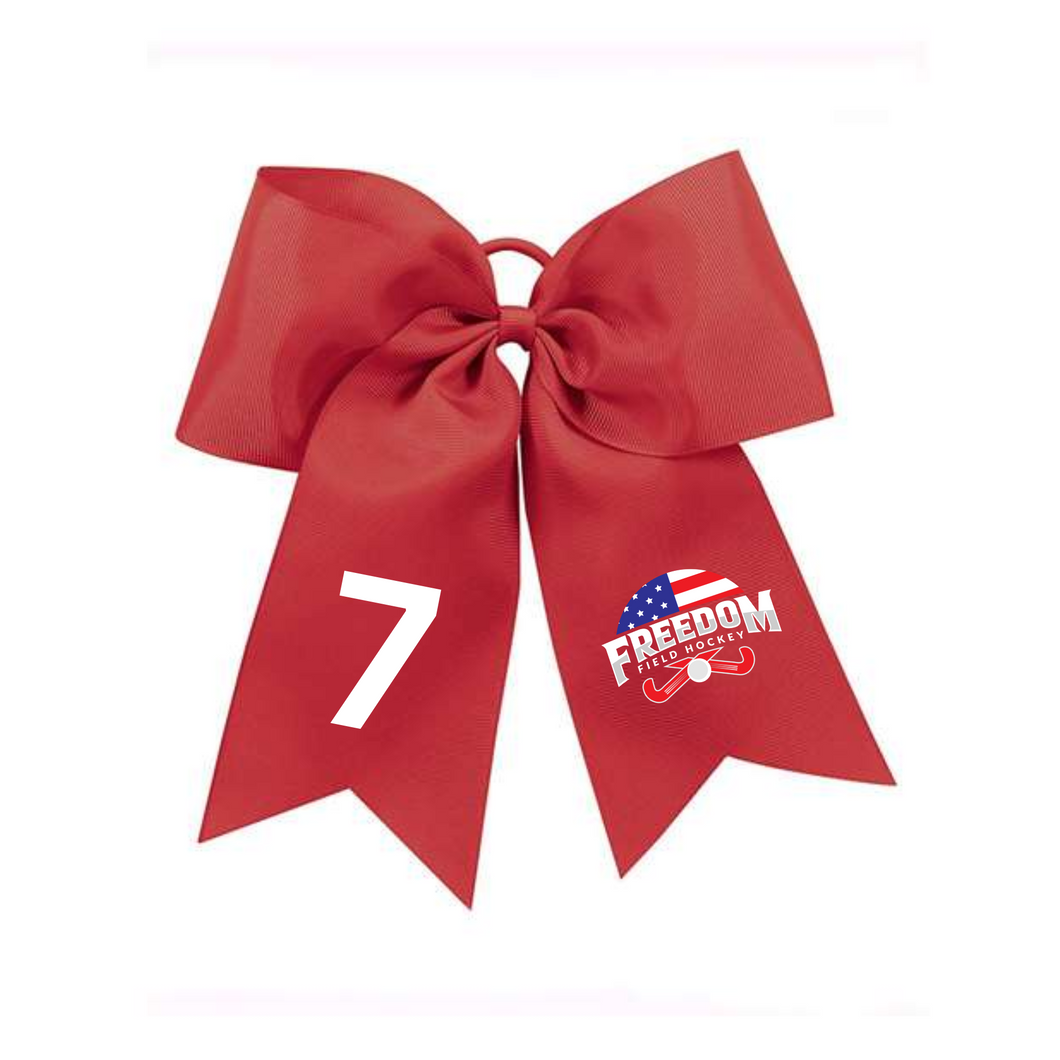 Freedom field hockey hair bow