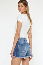 Load image into Gallery viewer, Kancan Button Fly High Rise Raw Hem Denim Shorts
