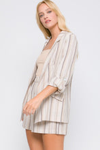 Load image into Gallery viewer, Love Tree Linen Woven Striped Blazer
