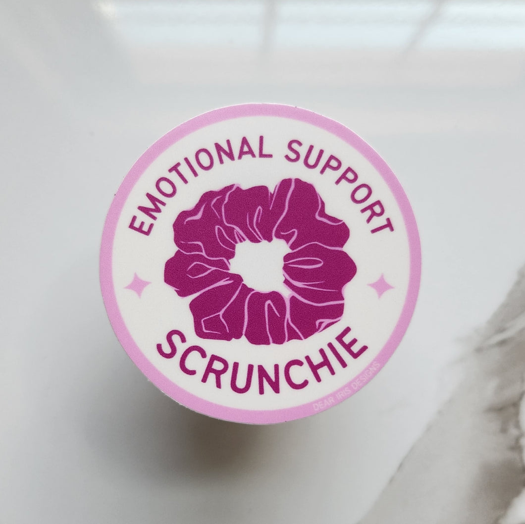 Emotional Support Scrunchie - Sticker