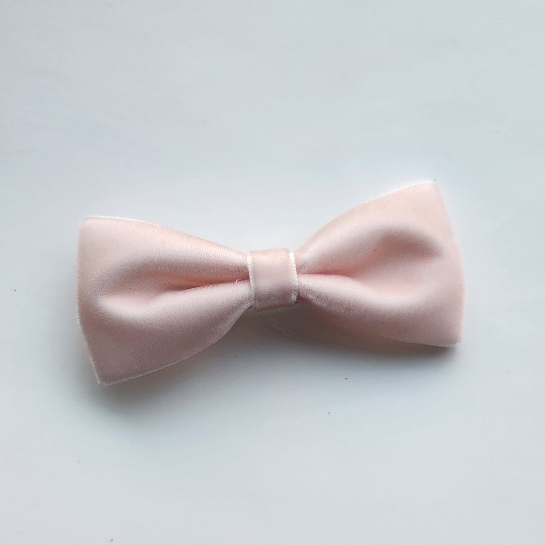 Pink Wide Velvet Bow