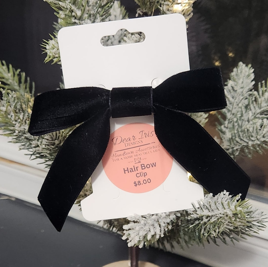 Black Velvet Bow - Large