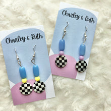 Load image into Gallery viewer, Checkerboard Dangle Earrings
