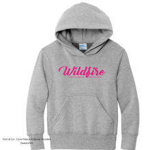 Load image into Gallery viewer, CCSC-WILDFIRE -port and co YOUTH hooded sweatshirt-gray and pink
