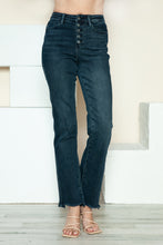 Load image into Gallery viewer, Judy Blue Full Size Button Fly Hem Destroy Straight Jeans
