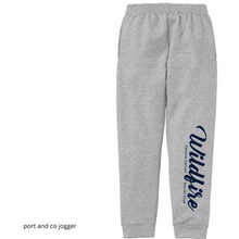 Load image into Gallery viewer, CCSC-WILDFIRE TEXT - Port &amp; Co™ Youth Core Fleece Jogger- gray and navy
