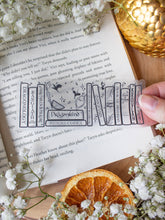 Load image into Gallery viewer, Fourth Wing | Violet's Bookshelf 4.25" Ereader Sticker: Black
