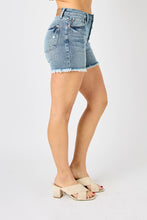 Load image into Gallery viewer, Judy Blue Full Size Button Fly Raw Hem Denim Shorts
