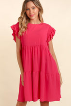 Load image into Gallery viewer, Haptics Full Size Smocking Ruffle Short Sleeve Dress with Pockets
