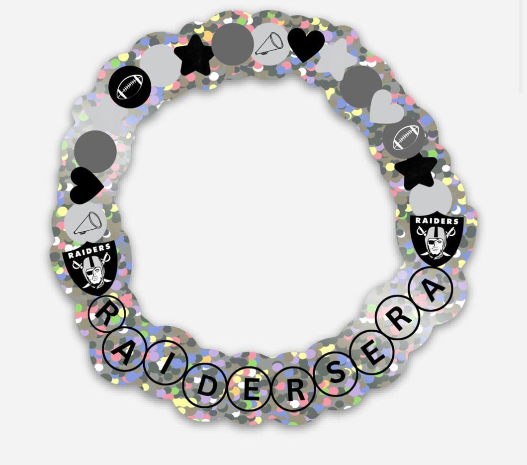 sykesville football holographic friendship bracelet sticker