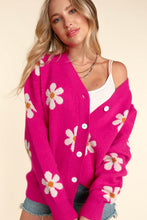 Load image into Gallery viewer, Haptics Full Size Daisy Floral Button Down Long Sleeve Cardigan
