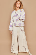 Load image into Gallery viewer, POL Daisy Pattern Drop Shoulder Sweater
