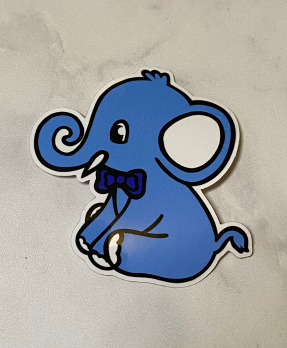 Blue Elephant Sticker