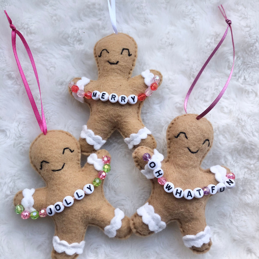 Felt Gingerbread Ornaments