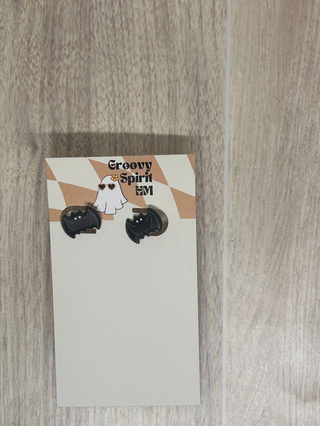 Bat stud earrings