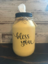 Load image into Gallery viewer, yellow mason jar tissue holder
