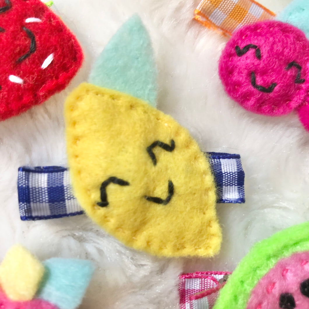 Lemon Felt Clip