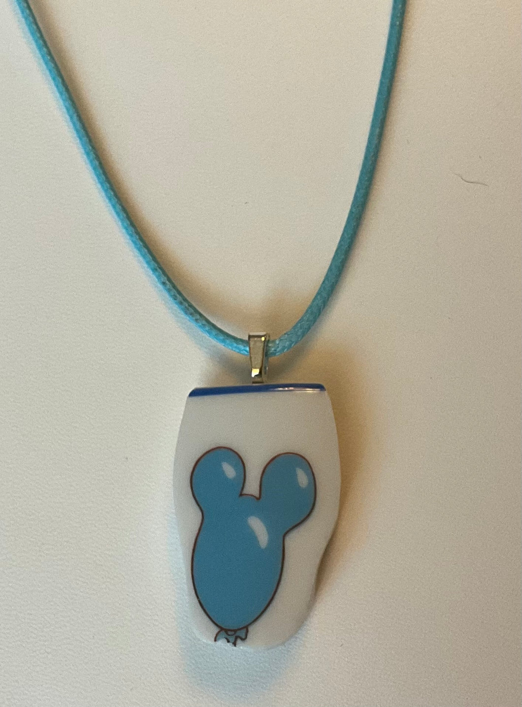 Mickey Mouse Blue Balloon Necklace