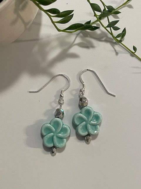 Ceramic Flower Earrings