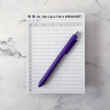 Load image into Gallery viewer, Oh, This Calls For A Spreadsheet Excel Notepad 5x7

