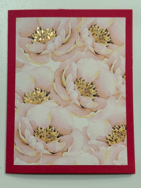 Pink Flowers Card