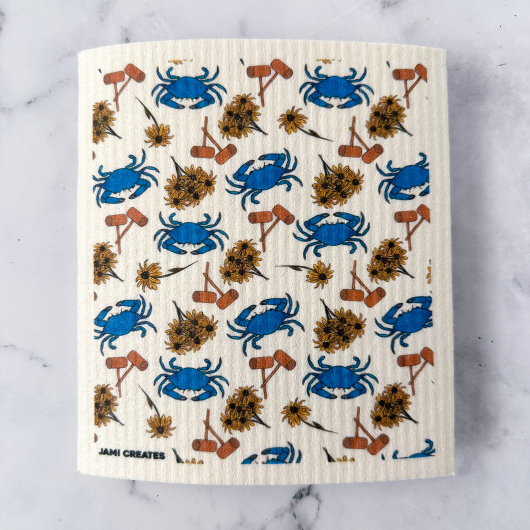 Maryland Crab Feast Swedish Dish Cloth