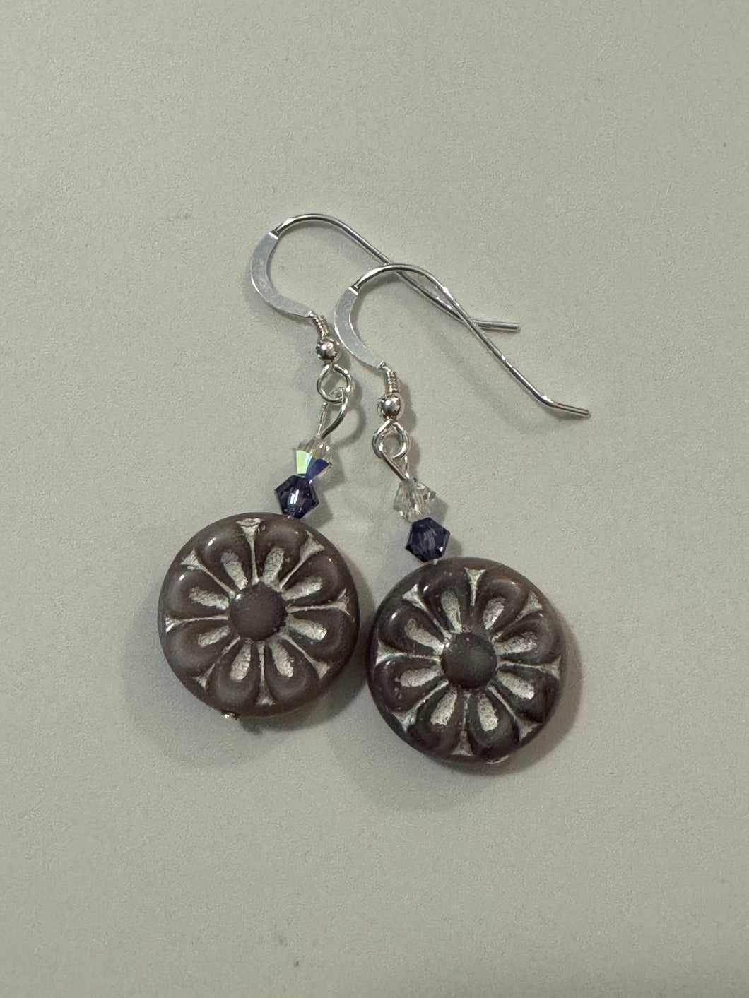 Purple Coin Earrings