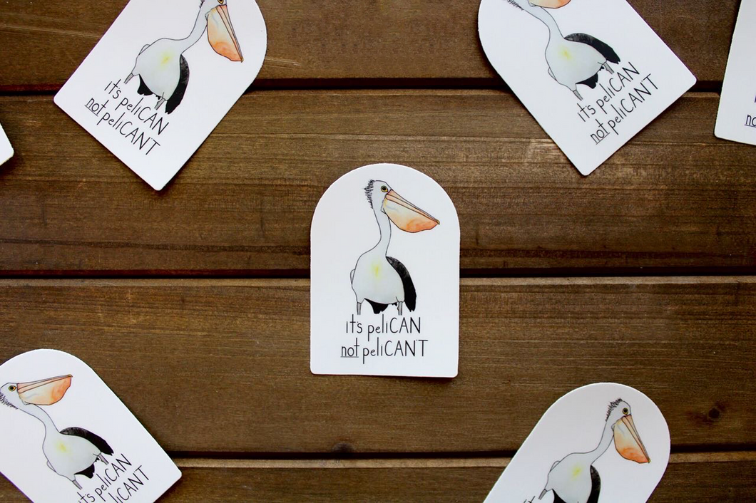 Pelican Pun Sticker