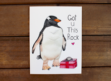 Load image into Gallery viewer, I Got You This Rock - Penguin Valentine&#39;s Day Card
