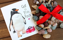 Load image into Gallery viewer, I Got You This Rock - Penguin Valentine&#39;s Day Card
