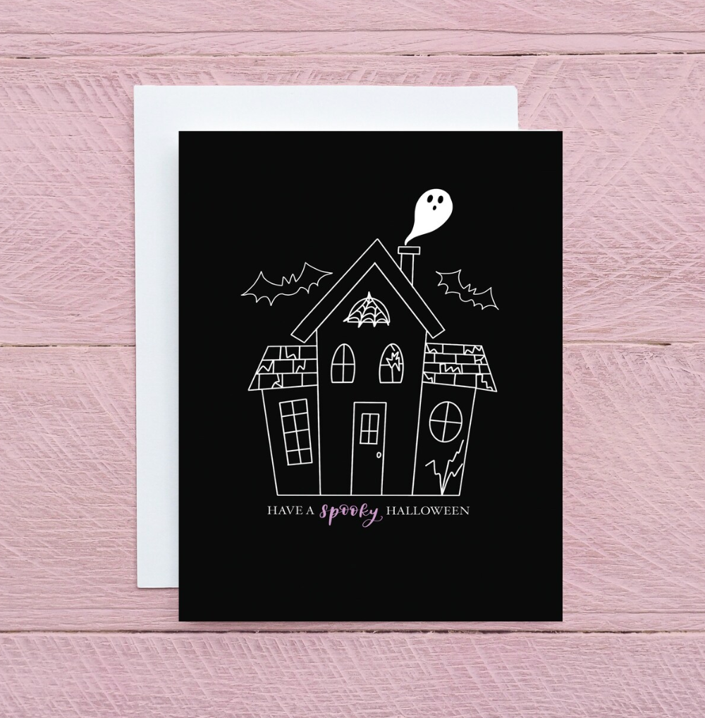 Have a Spooky Halloween - Spooky Season Card - Haunted House Card