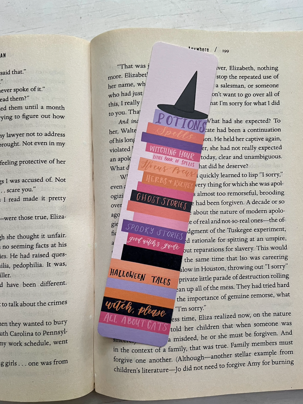 Witchy Book Stack Bookmark
