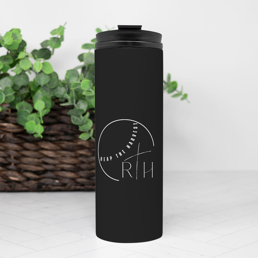 RTH 16oz drink tumbler-black with white logo- not guaranteed for holiday arrival