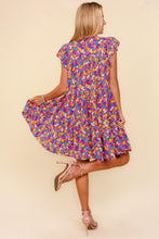 Load image into Gallery viewer, Haptics Frilled Mock Neck Ditsy Floral Dress
