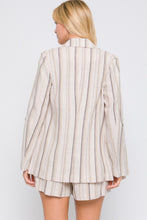 Load image into Gallery viewer, Love Tree Linen Woven Striped Blazer
