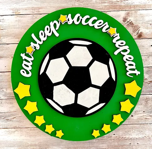 DIY- KIT- Soccer - Eat Sleep Soccer Repeat Youth Sign