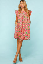 Load image into Gallery viewer, Haptics Full Size Ruffled Printed Dress with Side Pockets
